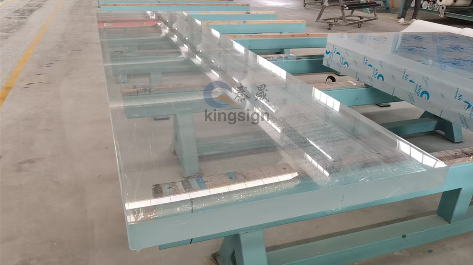 Bảng điều khiển cửa sổ bể bơi acrylic dày 100mm Kingsign